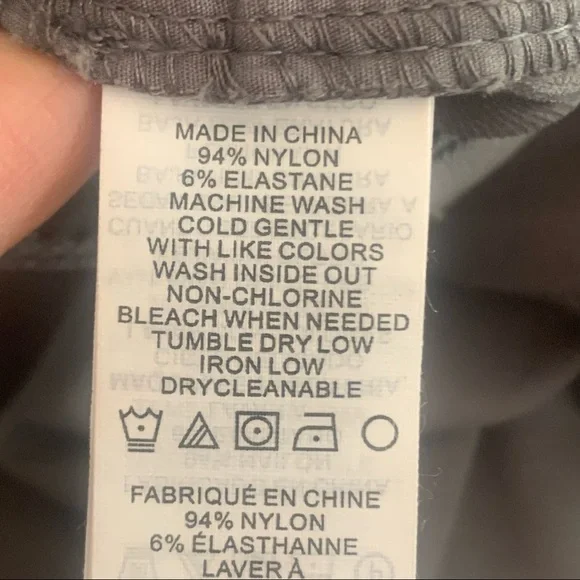 PRANA Brenna Moto Stretch Skinny Pants Mid Rise Gravel Nylon Size 2 - Picture 13 of 15